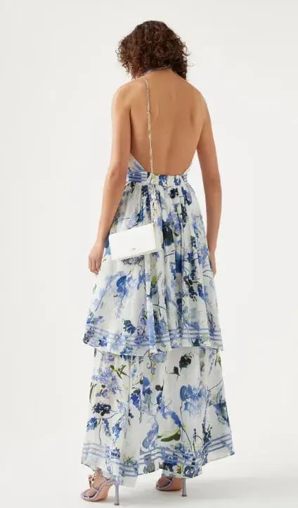 Aje Sienna Maxi Dress Lavenders Provence Floral Size 6 photo 2
