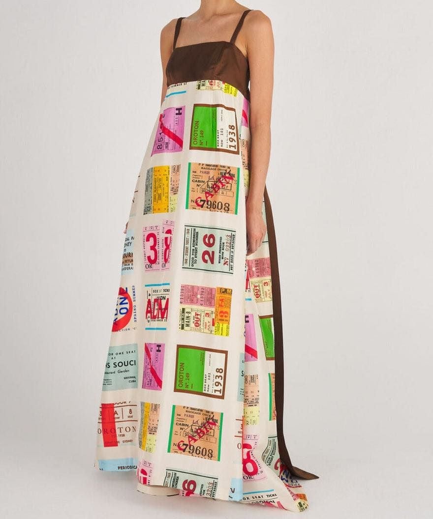 Oroton Ticket Print Gown photo 2