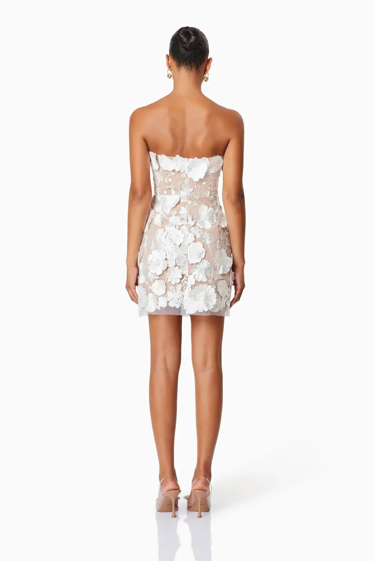 Elliatt Arabella Strapless Mini Dress In White Size 8 photo 3