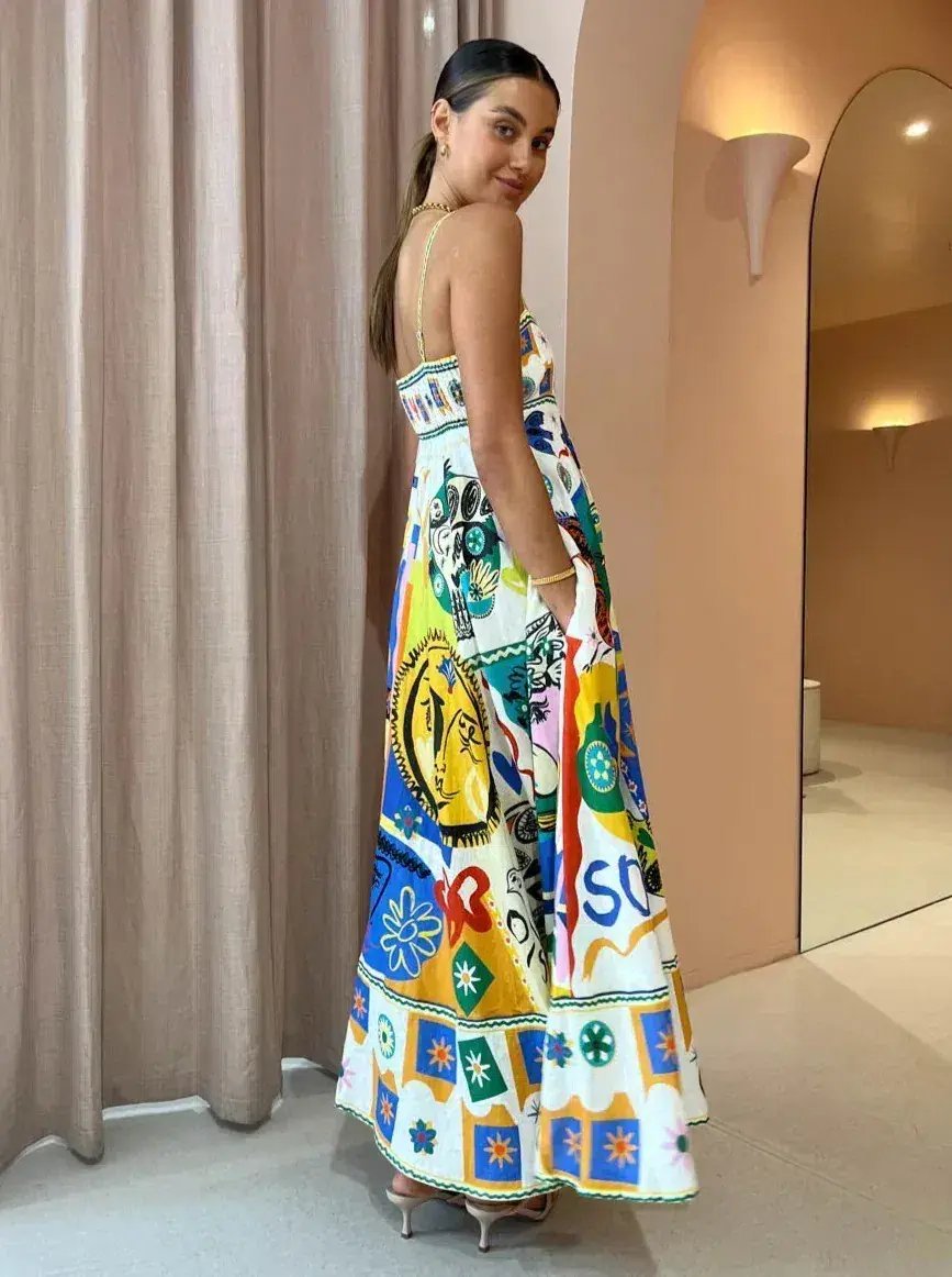 Alemais Soleil Sundress Print Multi Size AU 12 photo 4