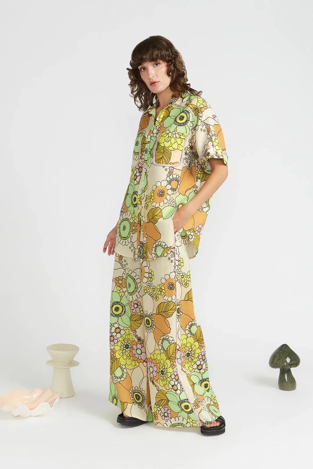 Alemais Farrah Oversized Shirt & Track Pant Set Size 12 photo 3