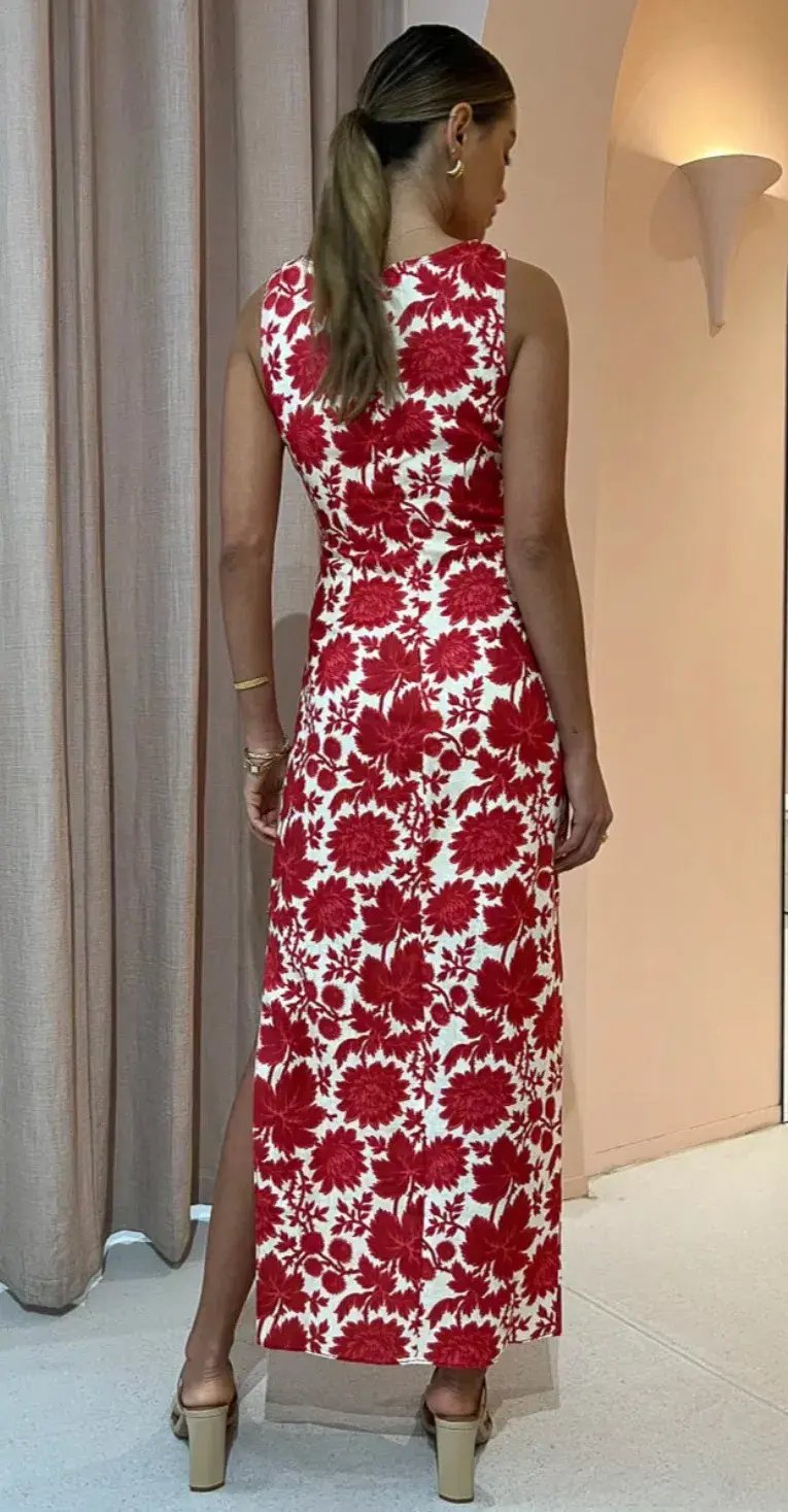 Sir the Label Cinta Cut Out Midi Dress Print Size 3 / AU 12 photo 4