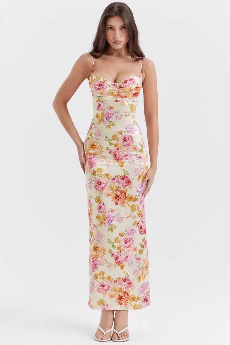 House of Cb Josefina Maxi Dress Ivory Floral Size S / AU 8 photo 5