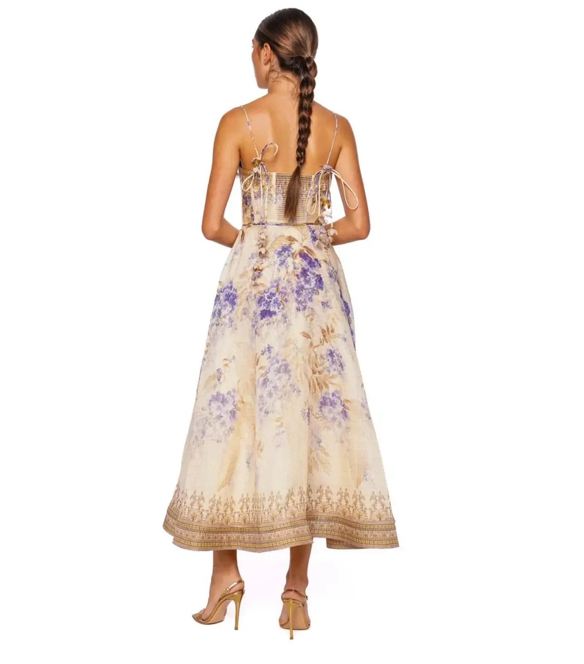 Zimmermann Dawning Picnic Dress Lilac Floral Size 2 / AU 12 photo 2