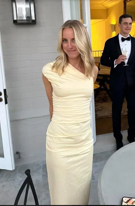 Sir the Label Giacomo Gathered One Shoulder Gown Dress in Yellow Butter Size 0 / AU 6 photo 3