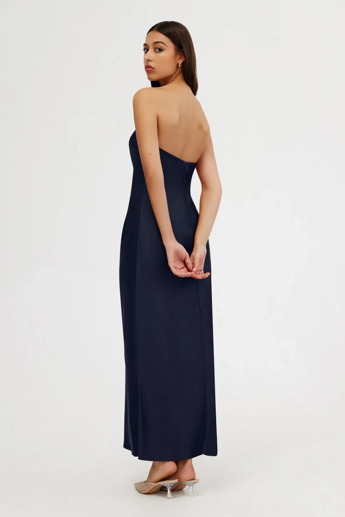 Significant Other Esme Strapless Dress Midnight Blue Size 8 photo 3