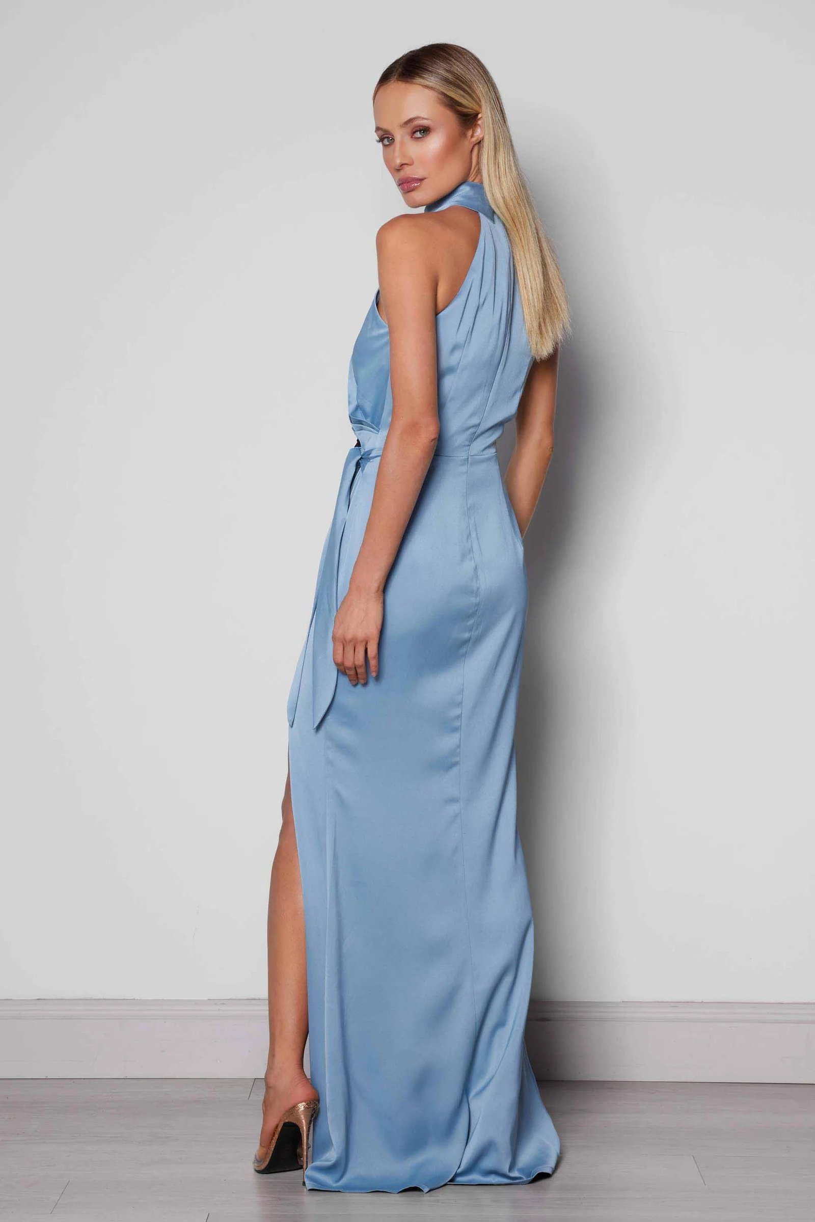 ELLE ZEITOUNE CHARLIE DRESS - CORNFLOWER BLUE photo 3