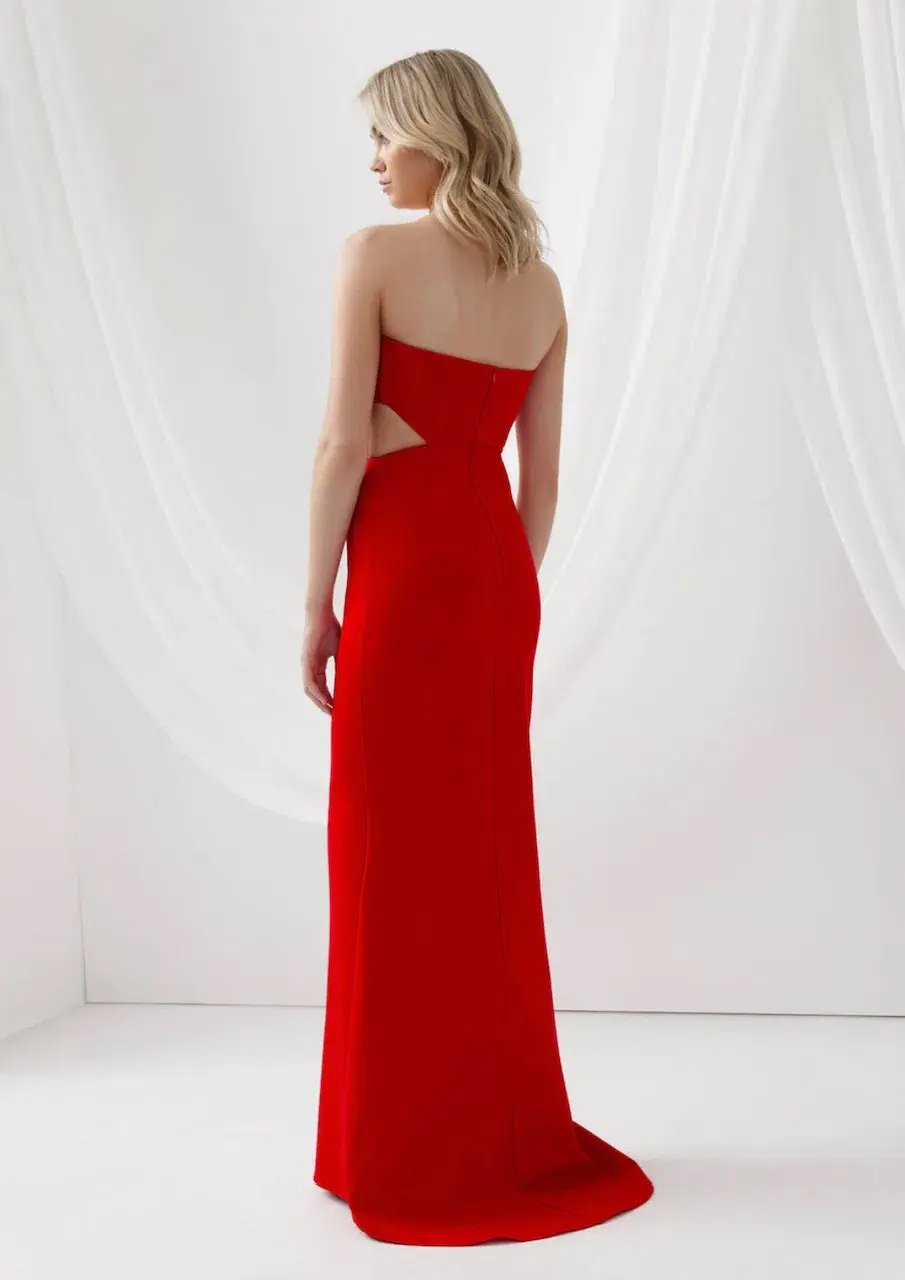 Lexi Serafina Gown Red Size 10 photo 3