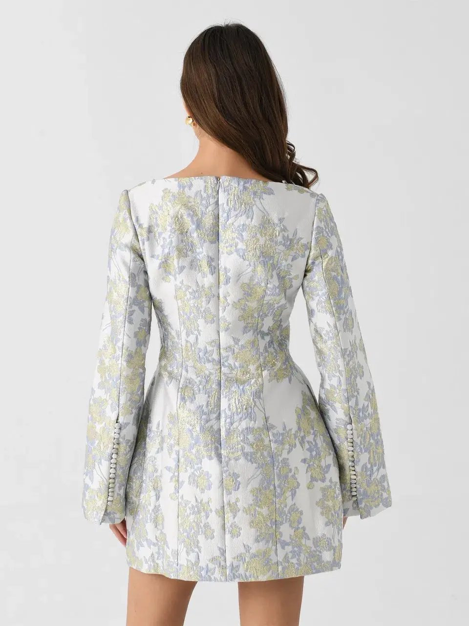 ANNA QUAN Margot Dress in Water Lillies Blue Size 8 AU photo 3