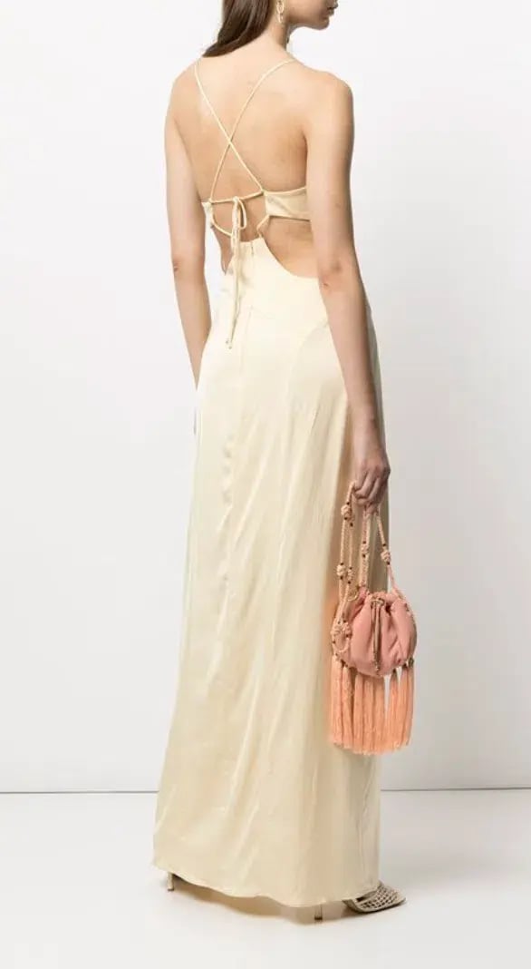 Manning Cartell Sleeveless Maxi Dress Champagne Yellow Size 6 photo 3