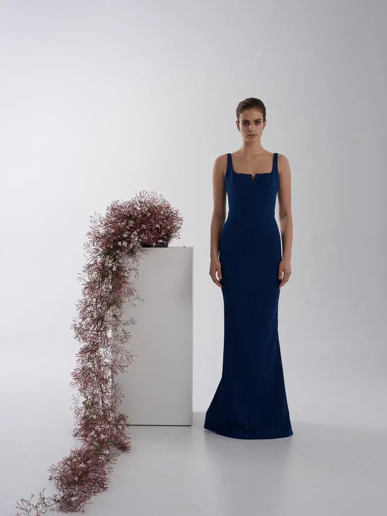 Rachel Gilbert Anneke Gown Navy Size AU 8 photo 4