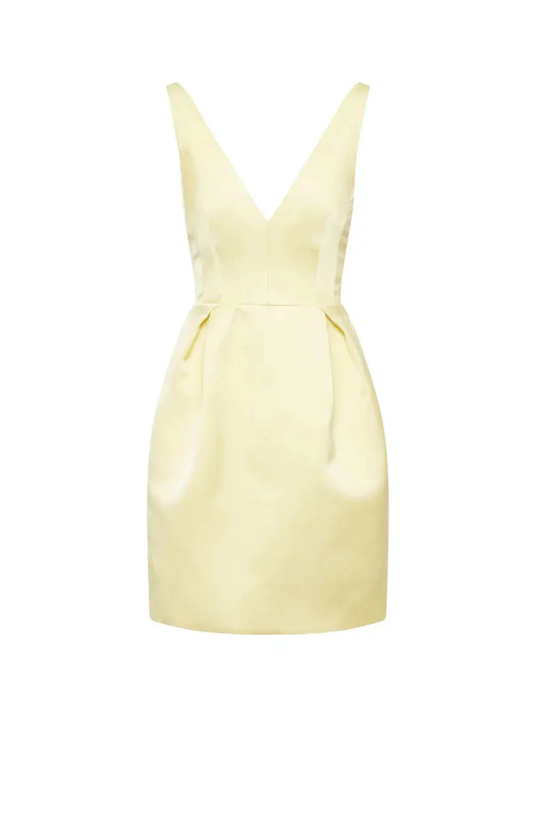 Scanlan Theodore Satin Mini Dress Yellow Size AU 12 photo 3