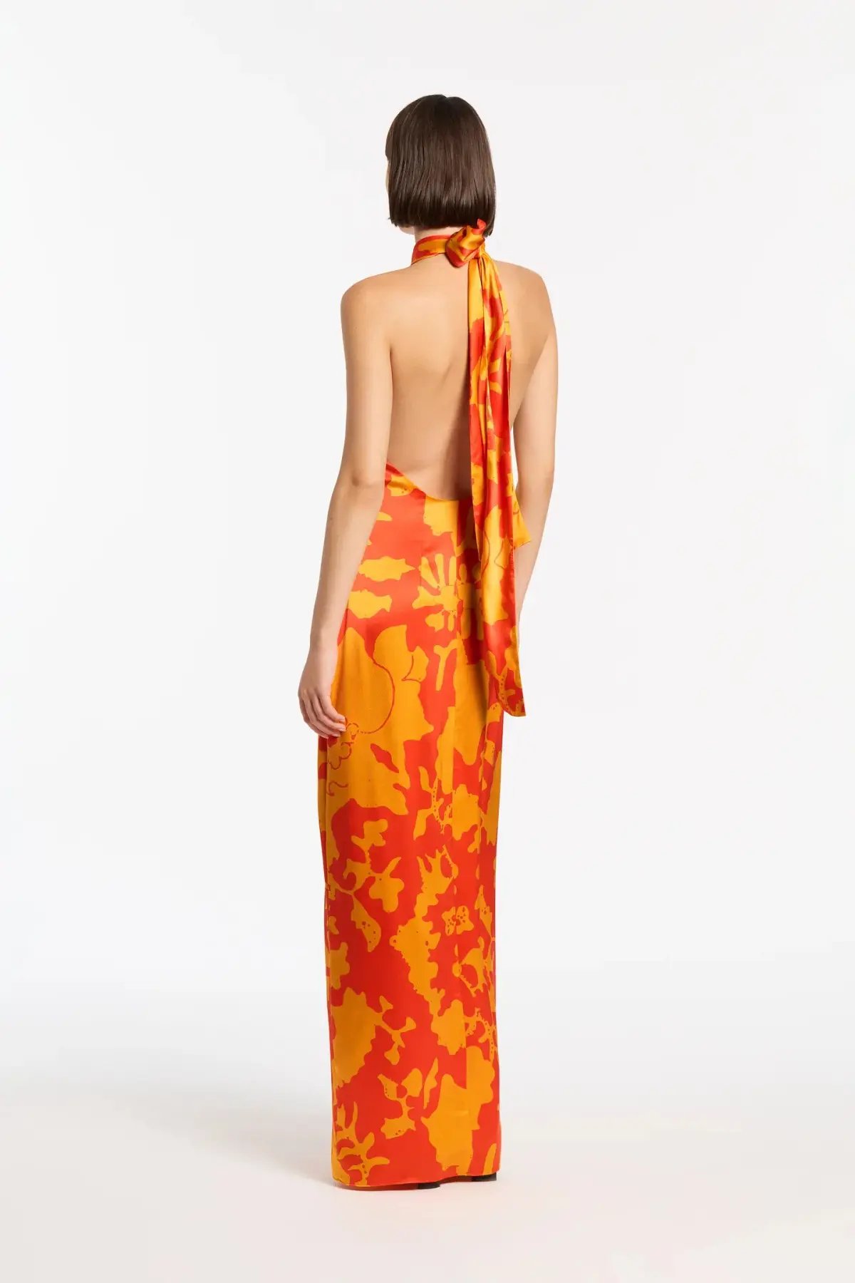 Sir The Label Armel Halter Maxi Dress Orange Size 1 /Au 8 photo 3