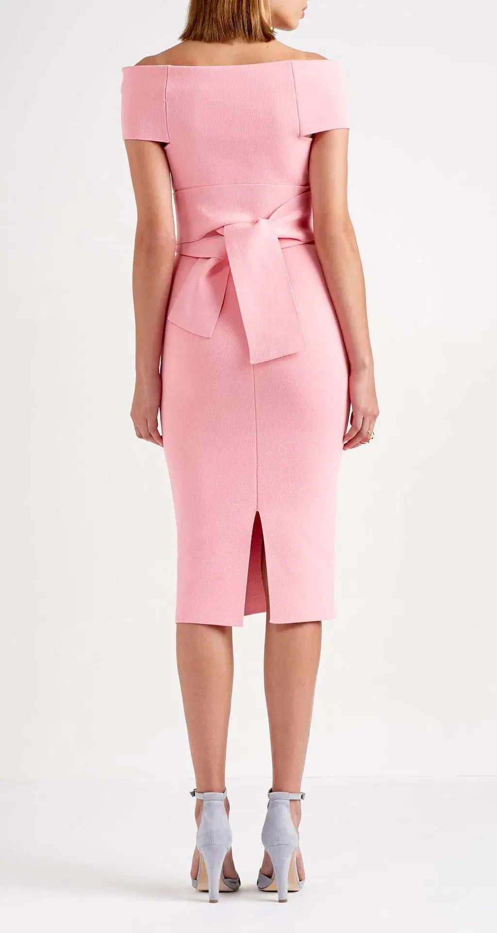 Scanlan Theodore Milano Crepe Knit Dress Pink Size 10 photo 2