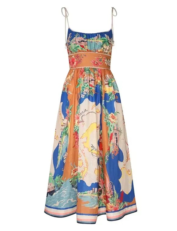 Zimmermann Alight Picnic Dress Nautical Map Size 3 / AU 14 photo 4