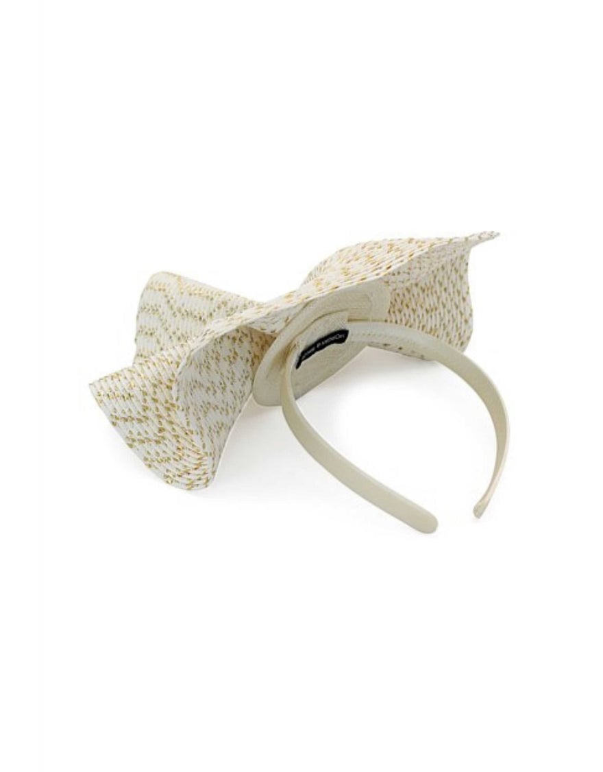 Morgan & Taylor Zaria Fascinator, Ivory/Gold photo 3