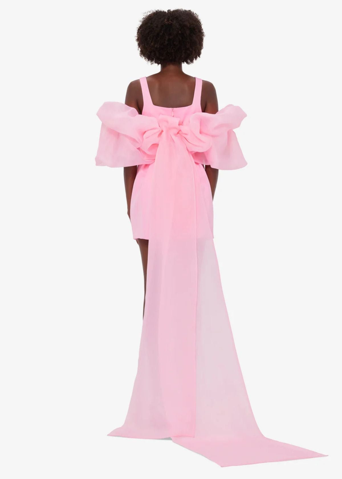 Leonora Puff Sleeve Cape in Pink photo 3