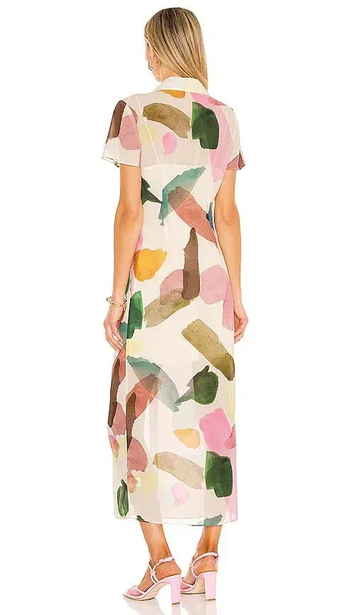 Song of Style Holland Midi Dress Multi Size 6 photo 3
