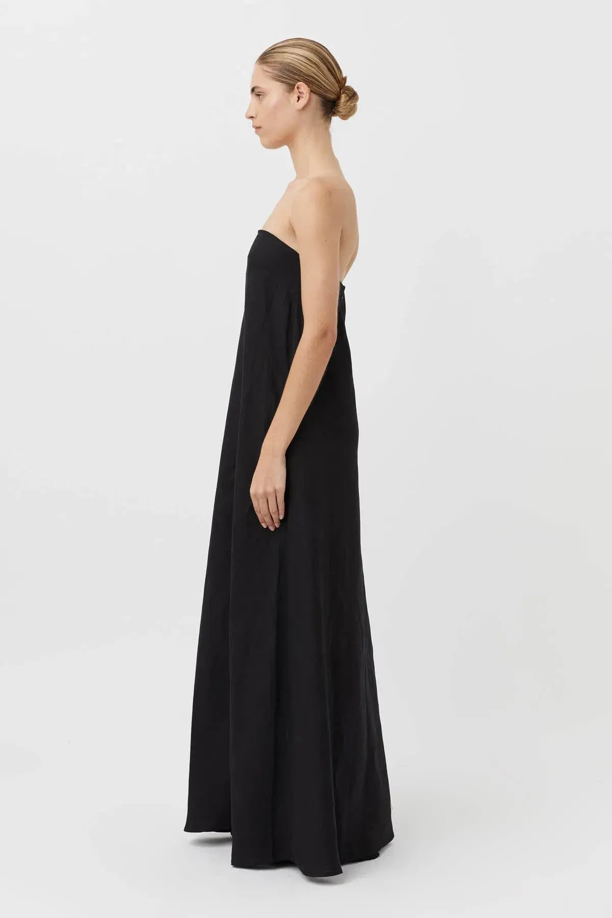 Camilla and Marc Honora Strapless Dress Black Size 12 photo 2
