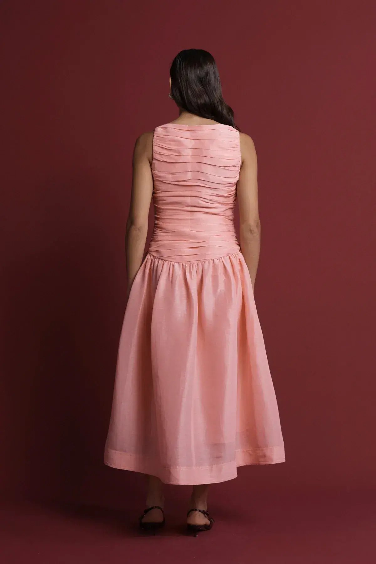 Lovaan Val Dress Sherbert Pink Size 12 photo 3