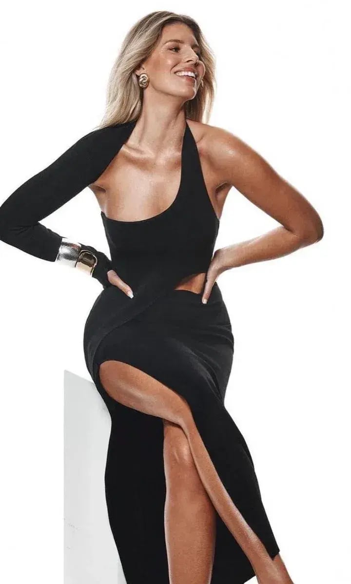 Sir the Label Manifesto Sleeve Midi Dress Black Size 10 photo 7