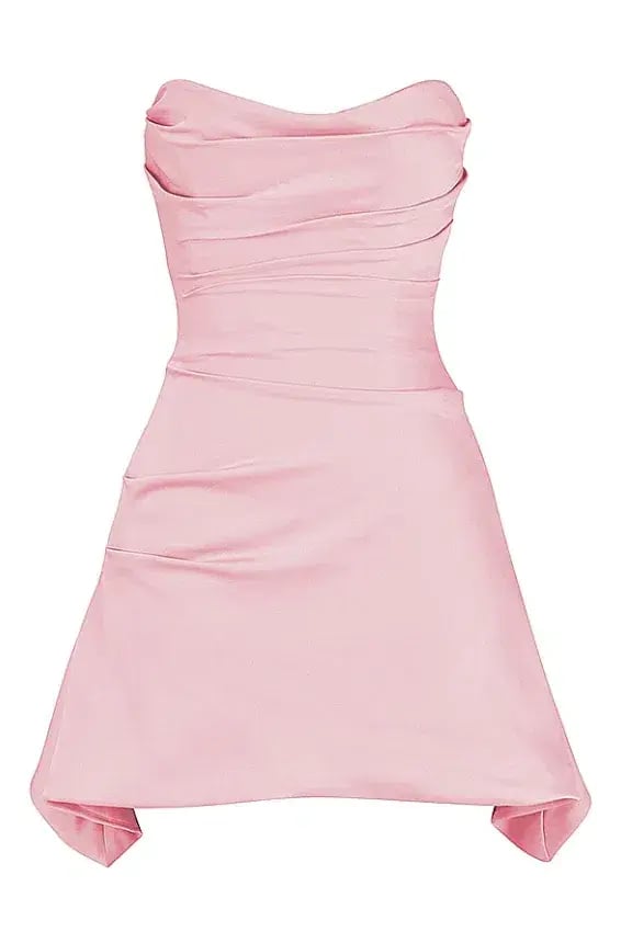 House of CB Jasmine Draped Strapless Corset Mini Dress Rose Pink Size S / AU 8 photo 9