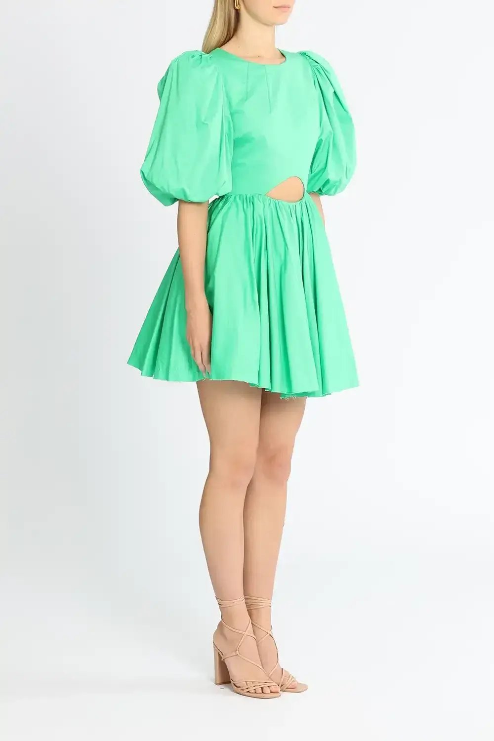 AJE Colette Cut Out Mini Dress Green  Size 14 photo 2