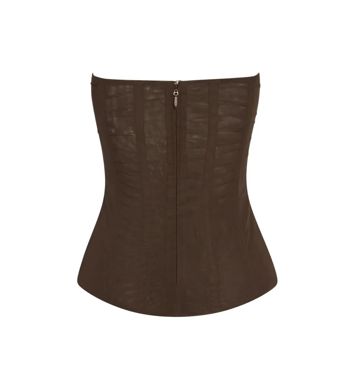 Leau Brown Muse Mesh Corset Top Size Size 6 photo 3