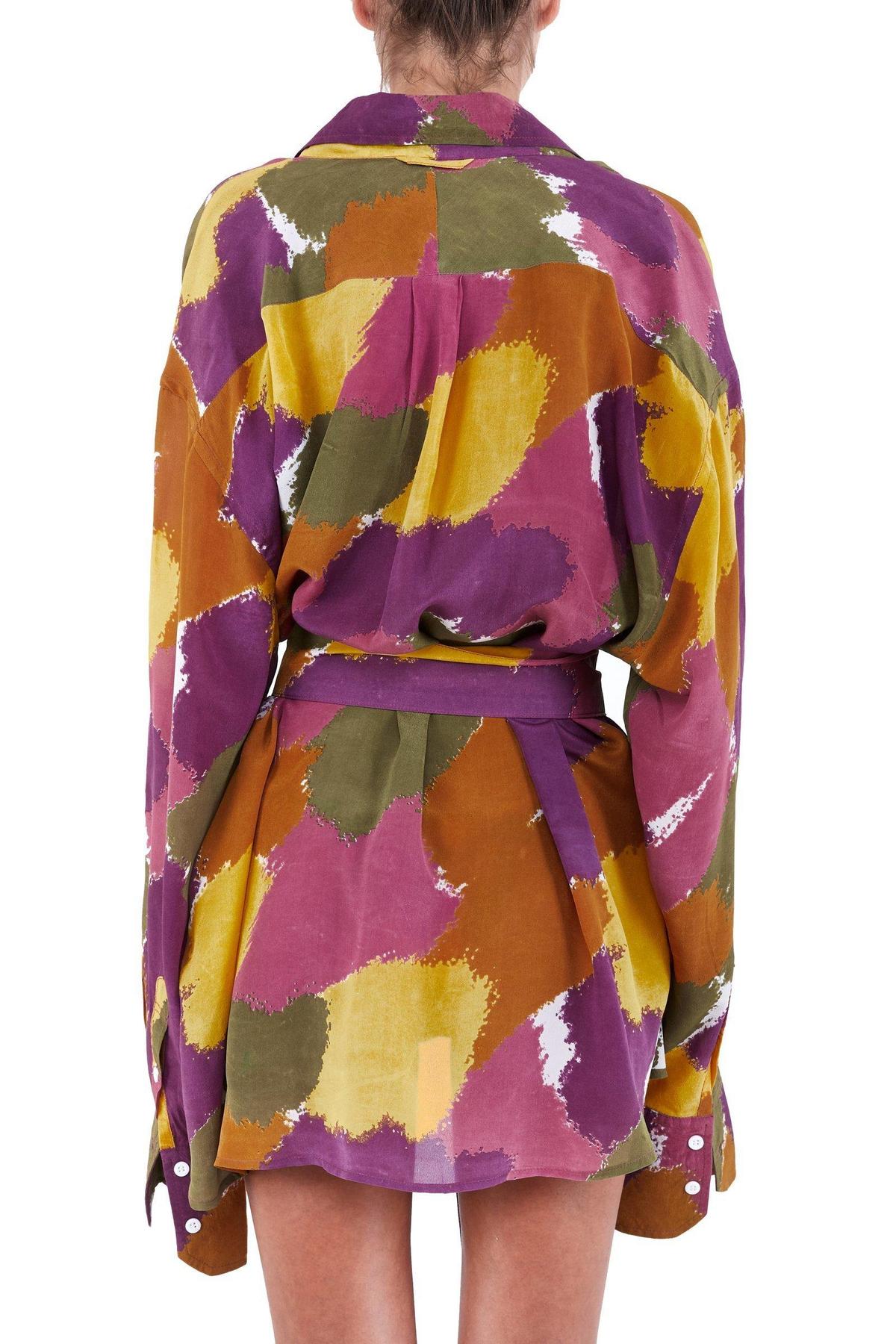 Bamba Titan Shirt Dress in Dry Brush Print Size M/L photo 3