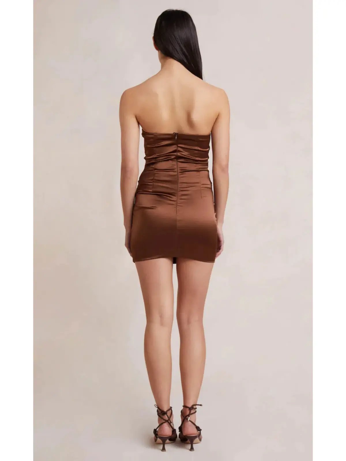 Bec & Bridge Heather Mini Dress Cognac Size AU 6 photo 3