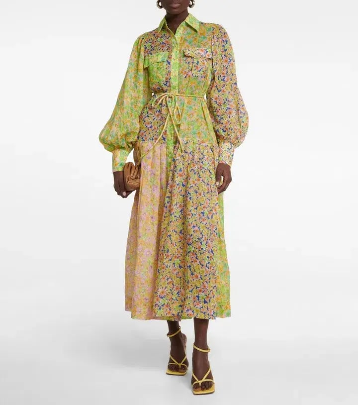 Alemais Daisy Patchwork Long Sleeve Shirt Dress Size XL AU 14/US 10 photo 4