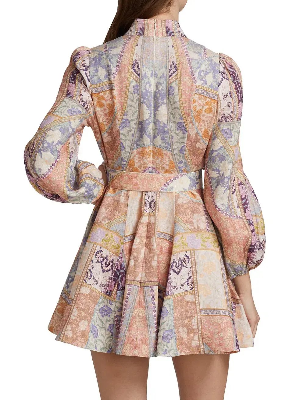 Zimmermann The Kaleidoscope Buttoned Mini in Multi Swirl Floral Size 4/Au 16 photo 3