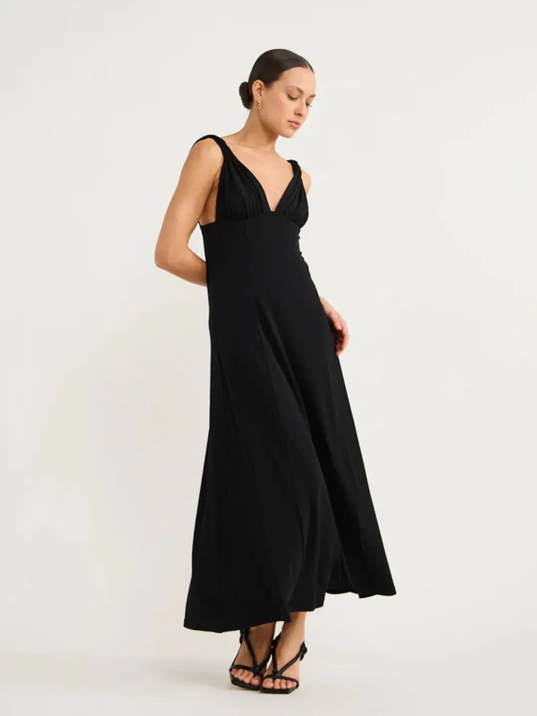 Hansen and Gretel Campari Jersey Midi Dress Black Size XS / AU 6 photo 4