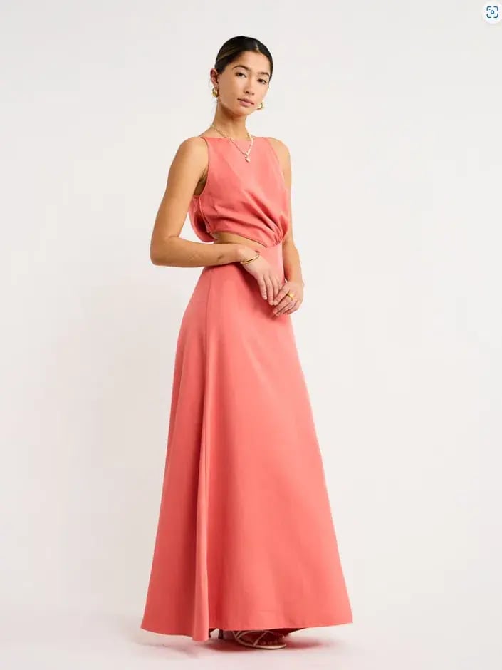 One Fell Swoop Essence Maxi Dress Grapefruit Size 12 photo 2