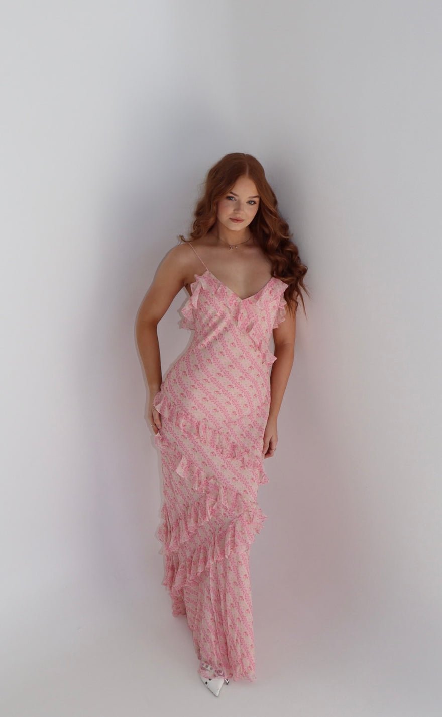 LoveShackFancy Rialto Gown Strawberry Macaroon photo 4