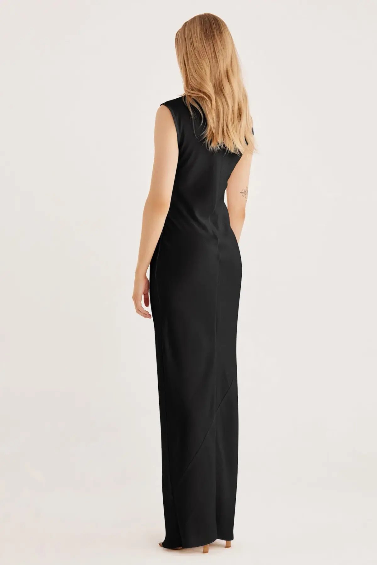 Rumer the Label Kimberly Sheath Maxi Dress Black Size 10 photo 3