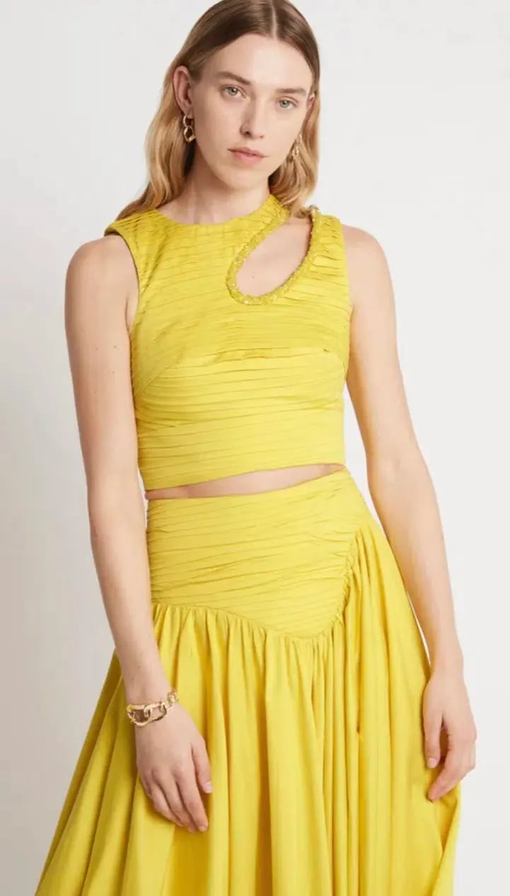 Aje Jolie Abstract Cut Out Top Size 14 & Jolie Asymmetric Midi Skirt Size 12 photo 5