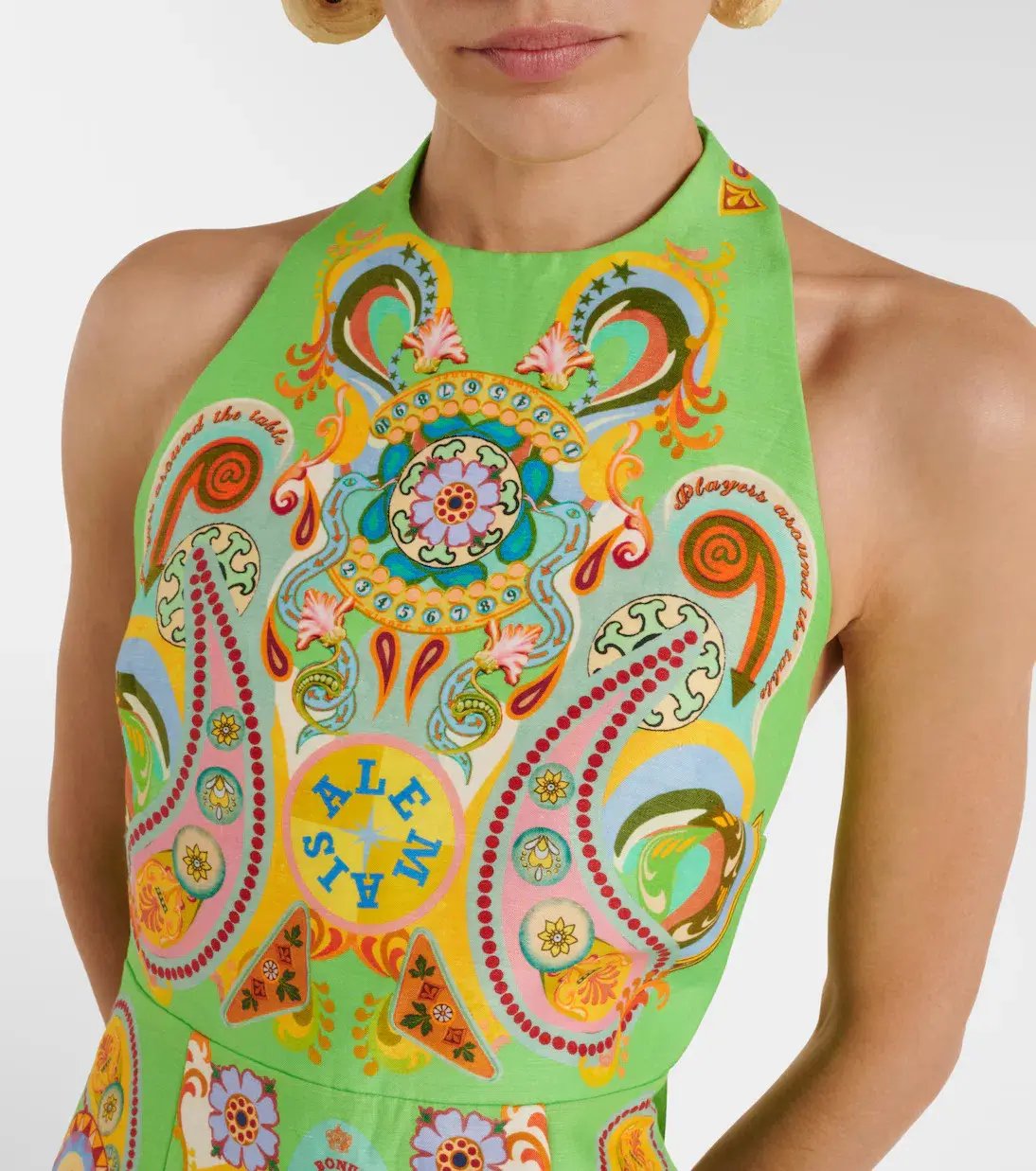 Alemais Pinball Mini Dress Green Multi Size AU 8 photo 12
