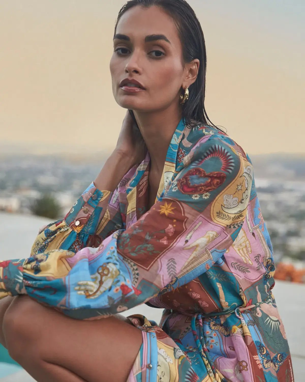 Sheike Mystic Tarot Midi Dress Print Size 6 - 10 photo 3