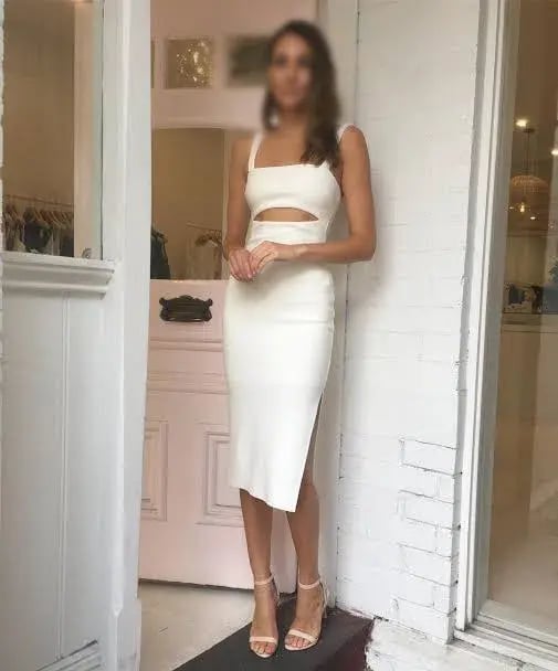 Bec & Bridge Bon Marche Cut Out Midi Dress White Size 8 photo 5