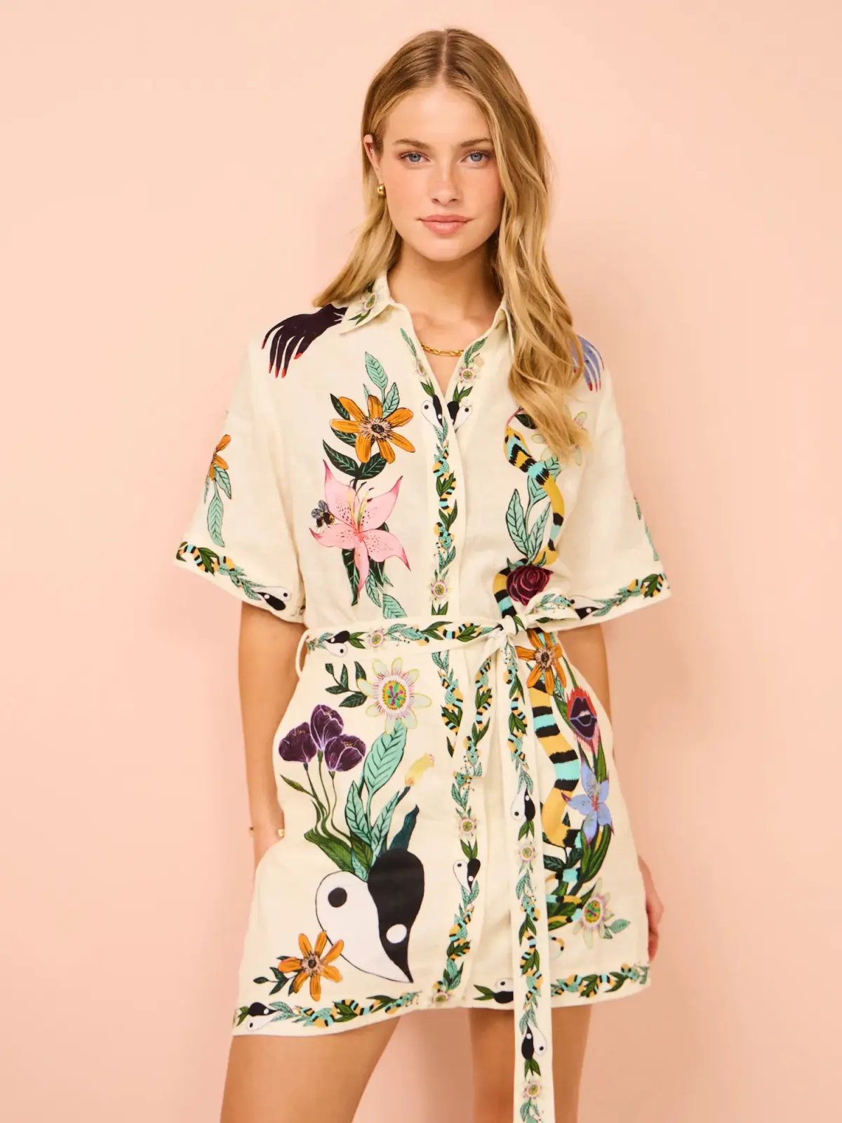 Alemais Meagan Mini Dress Print Size AU 8 photo 3