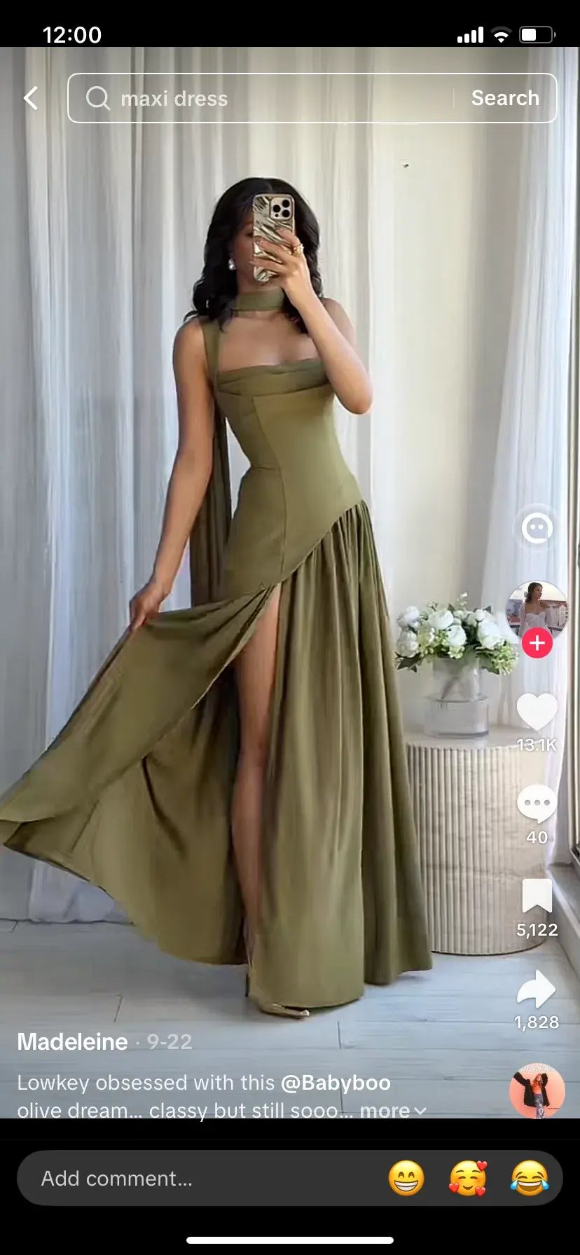 BABYBOO TULLULAH MAXI DRESS DEEP OLIVE SIZE S photo 10