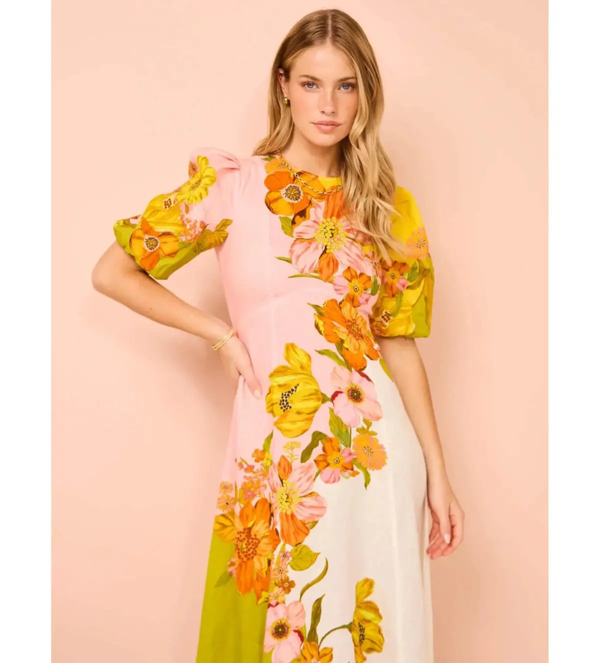Alemais Silas Midi Dress In Floral Size AU 8 photo 2