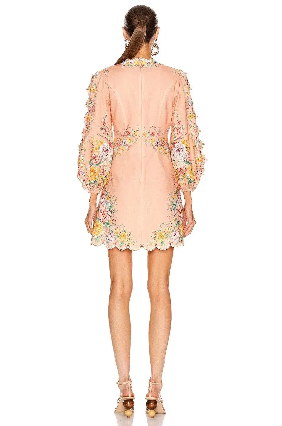 Zimmermann Zinnia Scallop Dress Floral Size 1/Au 10 photo 2