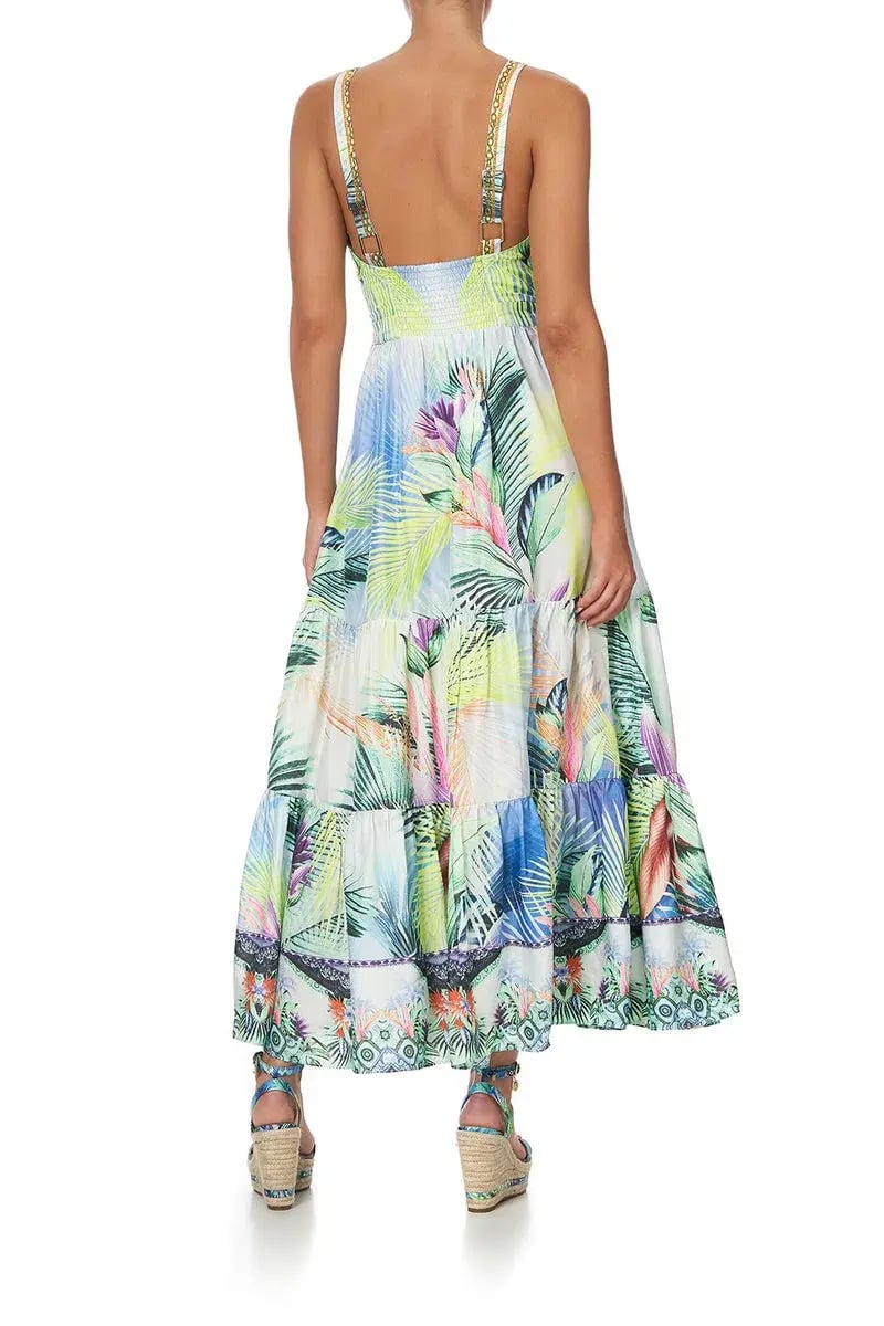 Camilla V Neck Cut Out Dress Whats Your Vice Multi Size Large / Au 16 photo 2