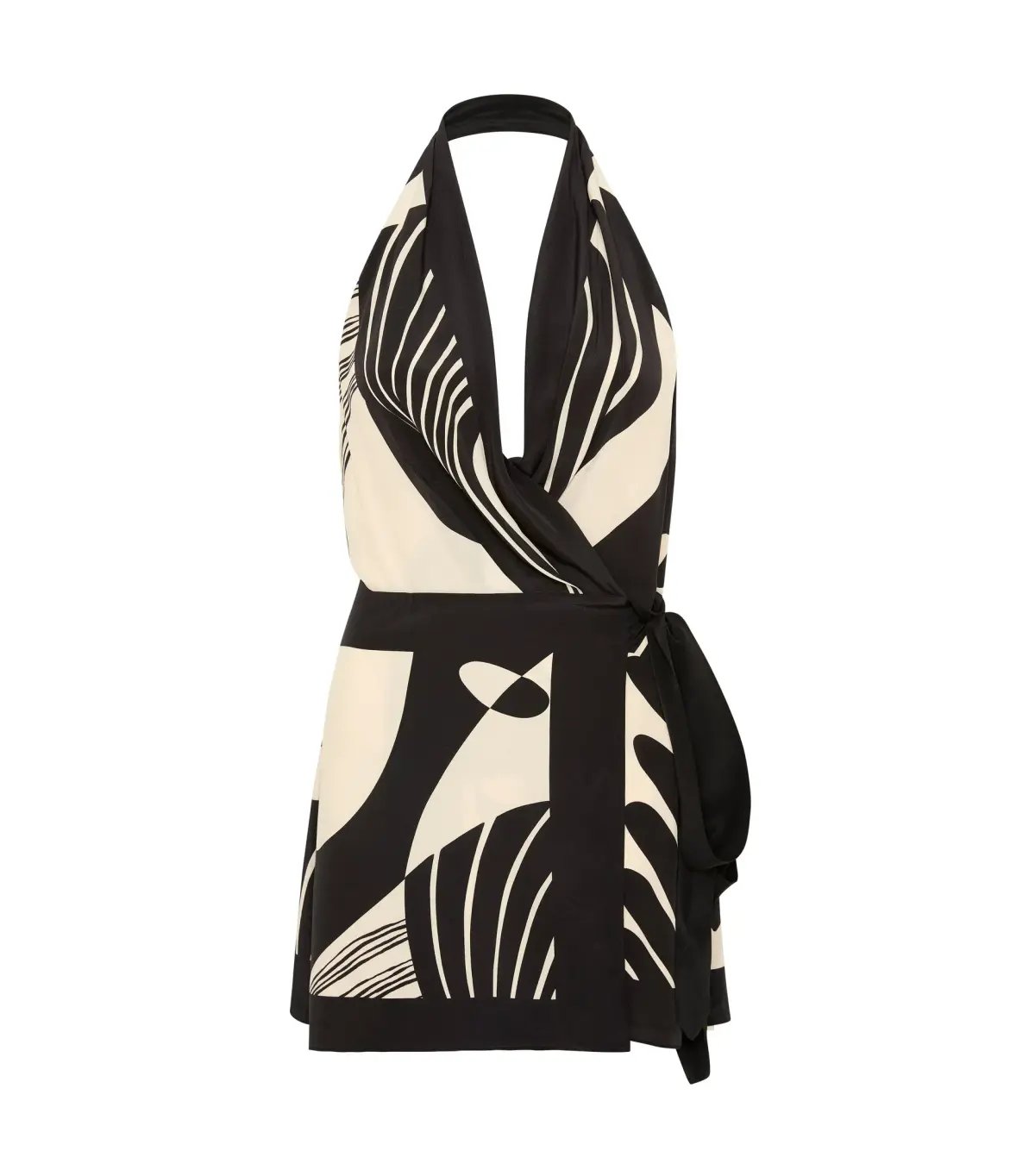 Sir The Label Realisme Wrap Halter Mini Dress in Papier Size 1 / AU 8 photo 5