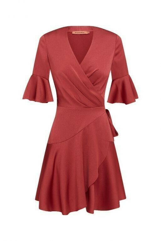 Rodeo Show Mara Wrap Dress Red Size 6 photo 2