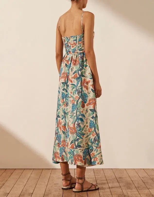 Shona Joy Mahalo Ruched Panel Midi Dress; size 12 photo 4