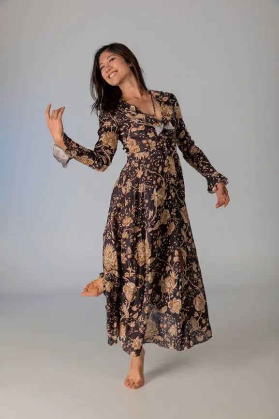 Zimmermann Veneto Ruffle-Trimmed Linen Maxi Dress Floral-Print Size 0/Au 8 photo 4