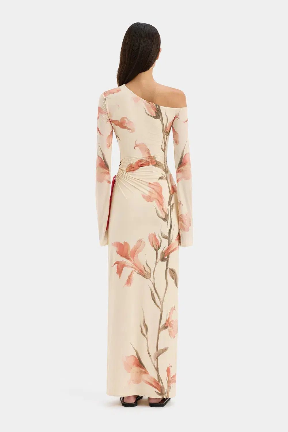 Sir The Label Hana Tie Maxi Dress Cream Size 8 photo 5
